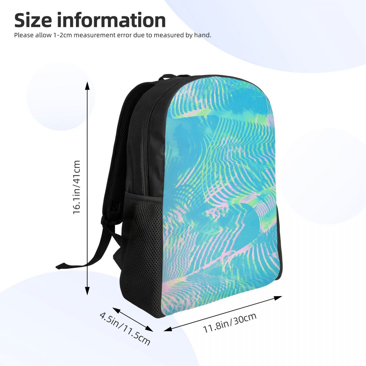 Custom Wave-green Abstract Tex - огляд і ціна Laptop Accessories For College