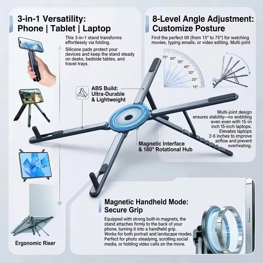 Portable Magnetic Phone Holder - огляд і ціна Laptop Accessories Holder